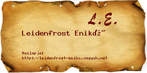 Leidenfrost Enikő névjegykártya