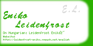 eniko leidenfrost business card